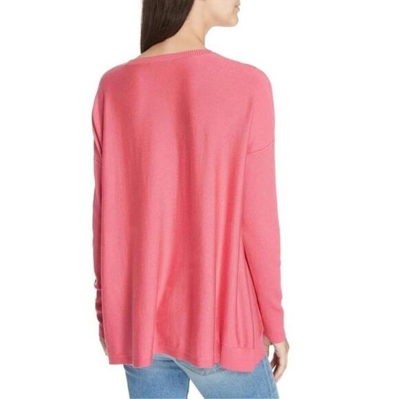 Eileen Fisher Medium Swing Knit Top Tencel Pink Long Sleeve NEW WITH TAGS - Picture 4 of 11